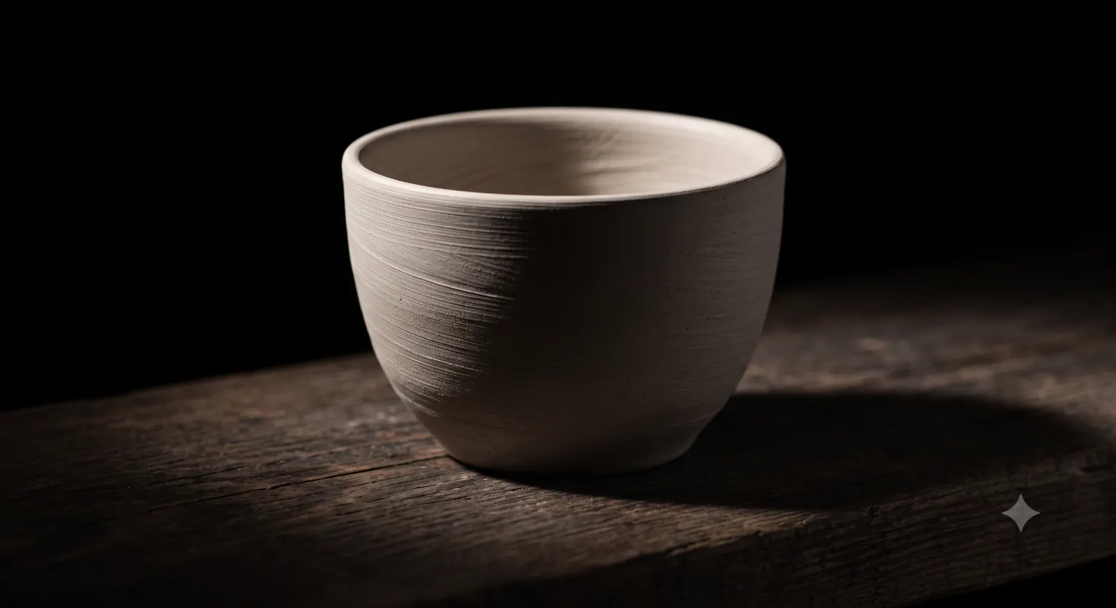 Unfired greenware resting before its first kiln pass